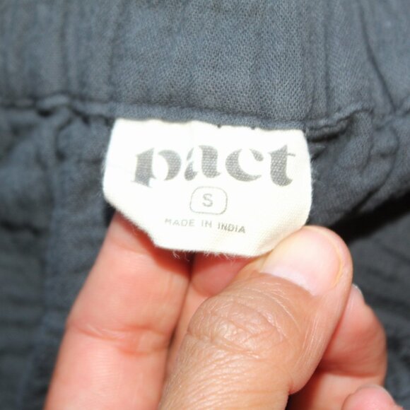 Pact 100% organic cotton Pants size Small Earthy Elastic waist Casual pockets - Picture 6 of 7